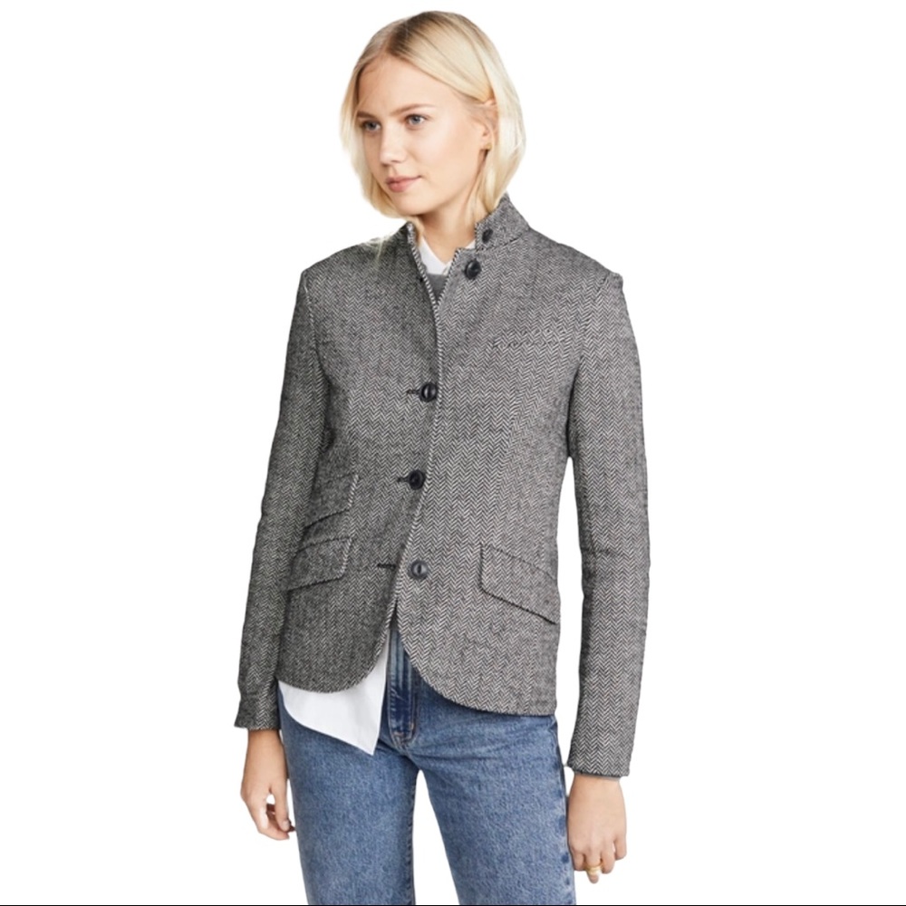 Rag and Bone  Slade Herringbone wool blend blazer